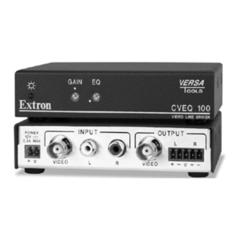 Extron electronics Video and Audio Line Drivers with  Gain and EquaLization CVEQ 100... specification