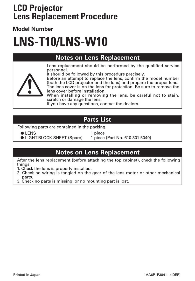 Sanyo LNS-W10 - Wide-angle Zoom Lens Use and care manual