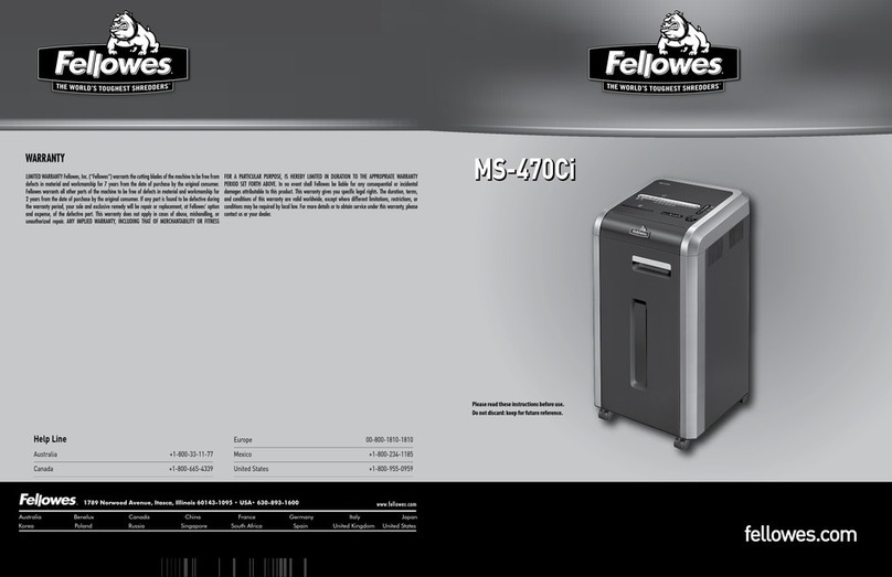 Fellowes MS-470C instruction manual