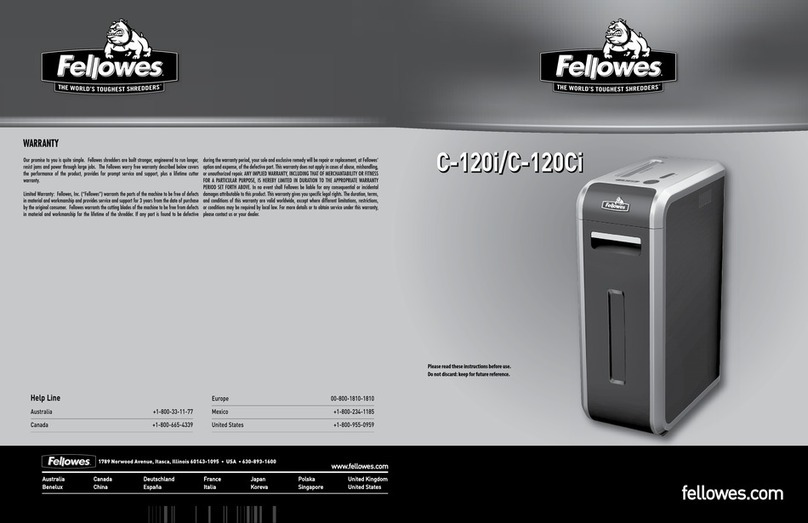 Fellowes C-120Ci instruction manual
