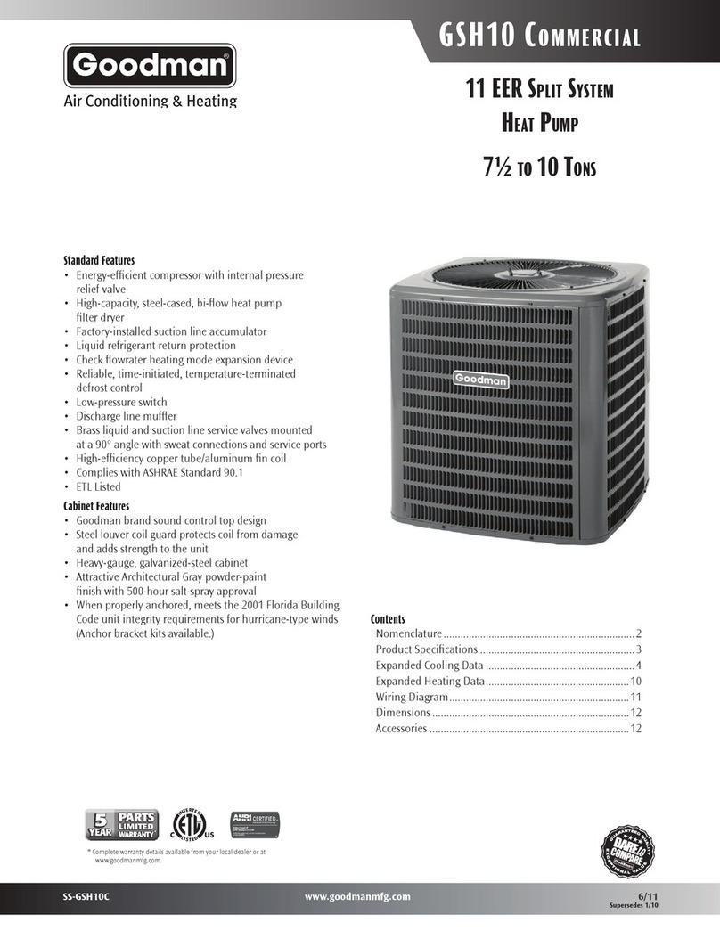 Goodman SS-GSH10C User manual