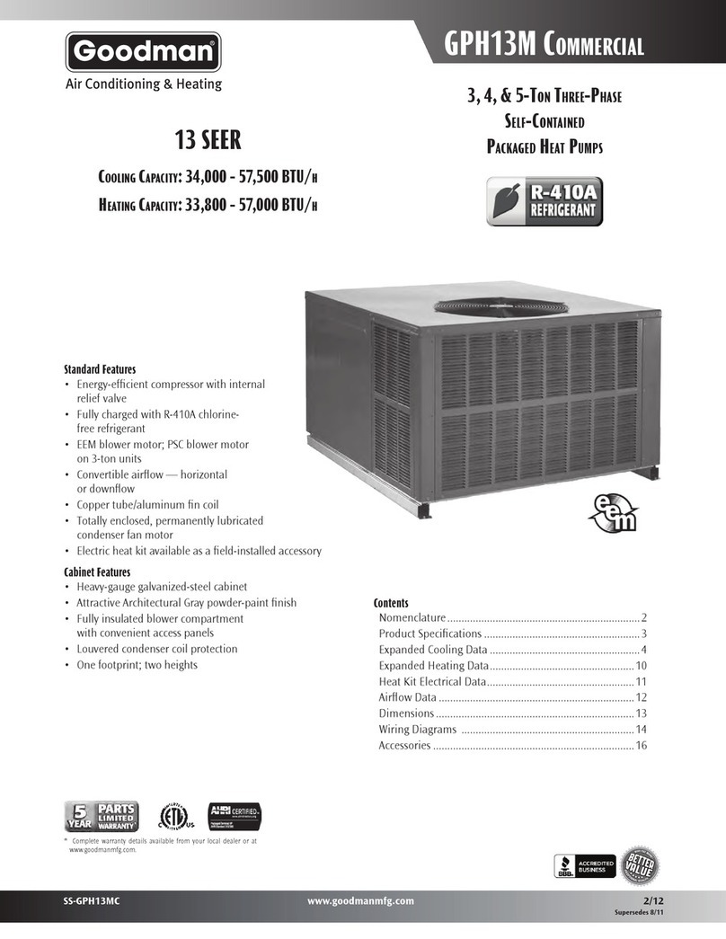 Goodman SS-GPH13MC User manual