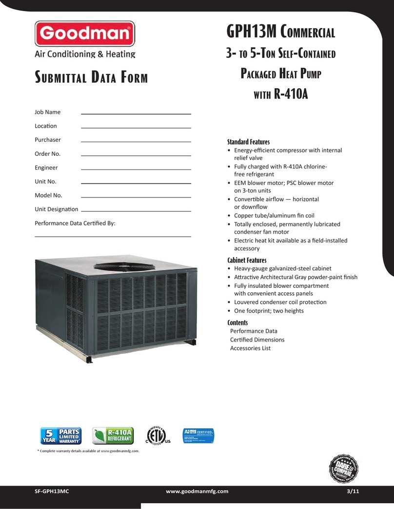Goodman GPH1336M43 Series User manual