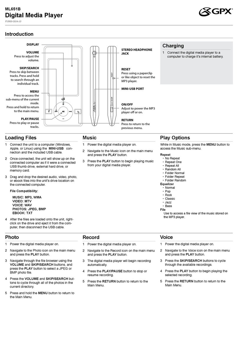 GPX ML651B User manual