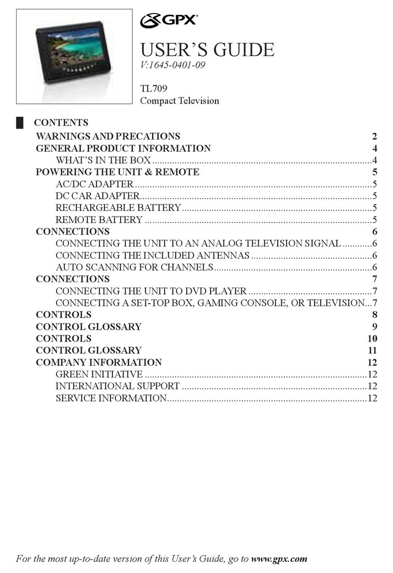GPX TL709 user guide