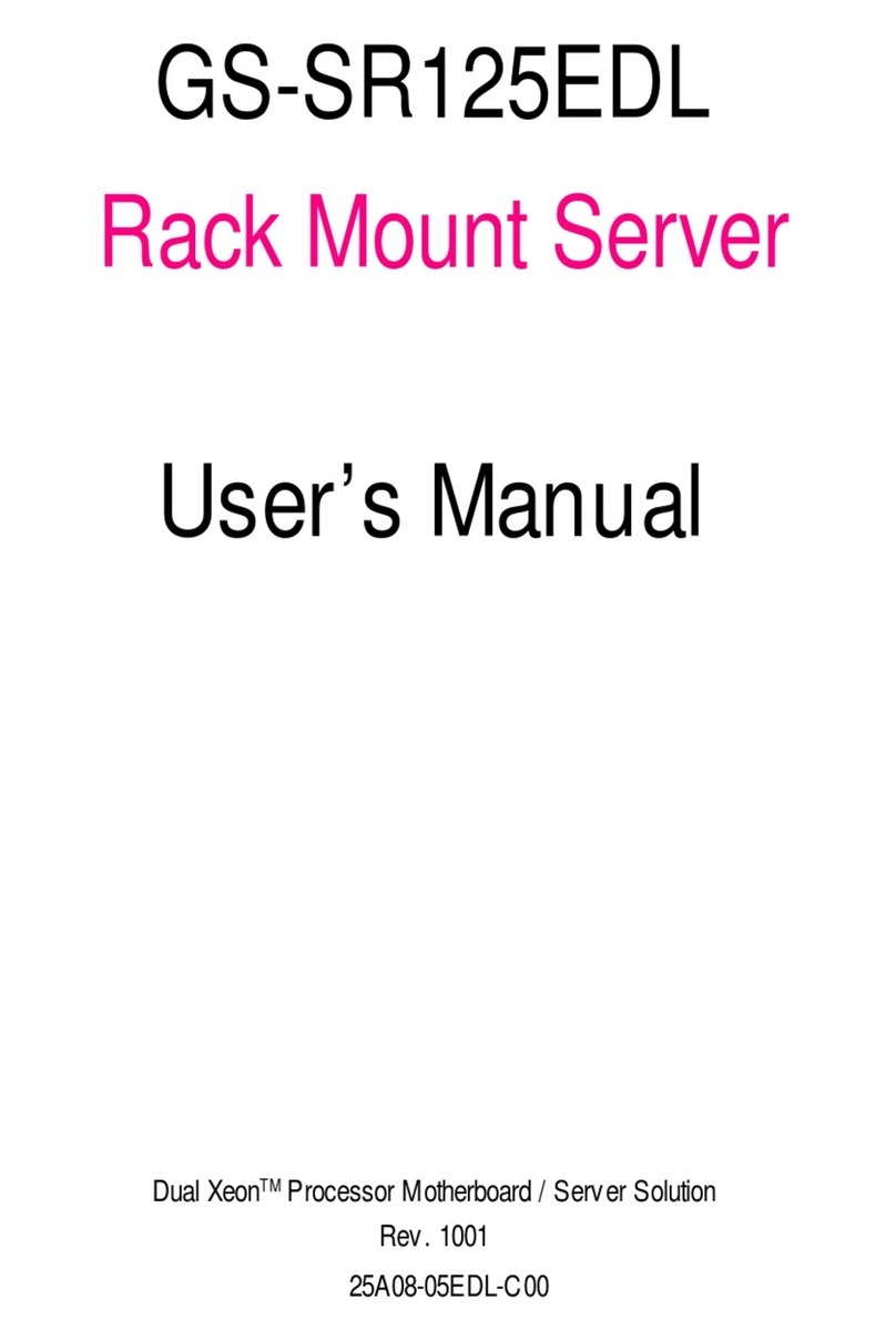 Gigabyte Rack Mount Server GS-SR125EDL User manual