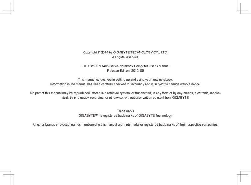 Gigabyte M1405 User manual