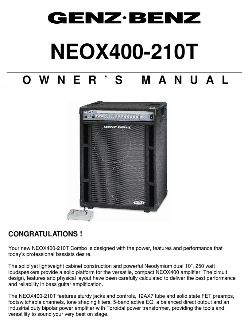 Genz Benz NEOX400-210T User manual