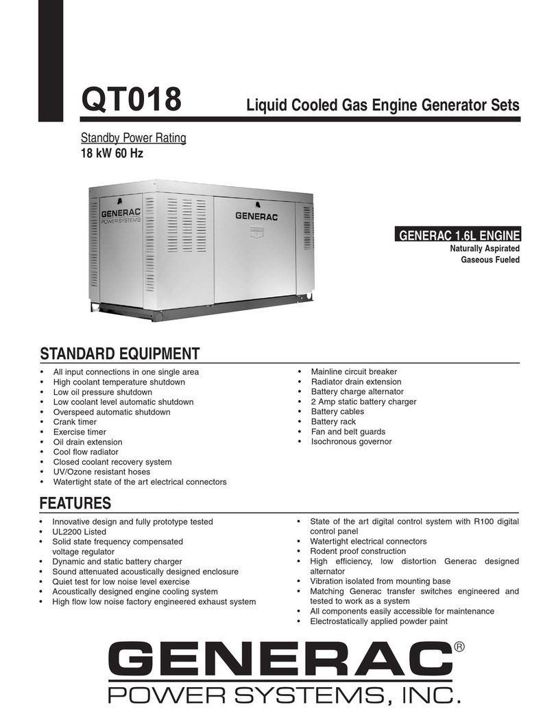 Generac Power Systems QT018 Specifications