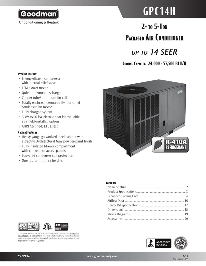 Goodman GPC14H User manual