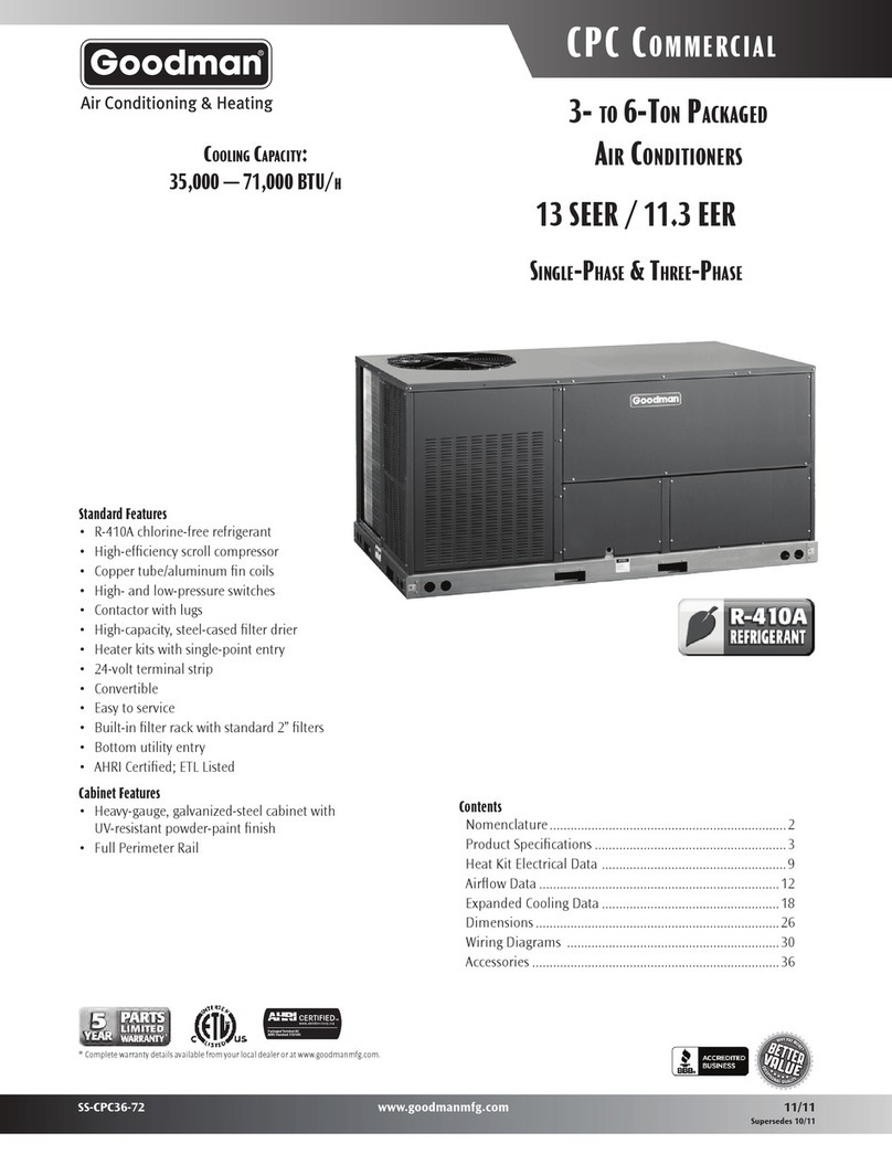 Goodman SS-CPC36-72 User manual