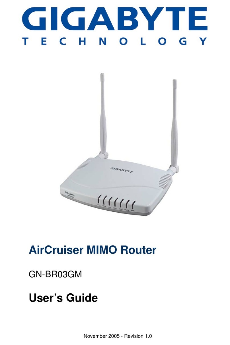 Gigabyte AirCruiser MIMO GN-BR03GM User manual Gigabyte AirCruiser MIMO GN-BR03GM User manual