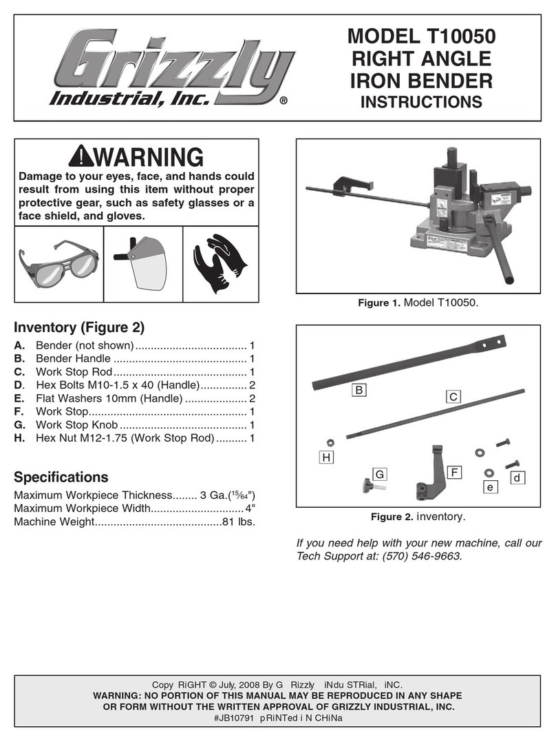 Grizzly T10050 User manual