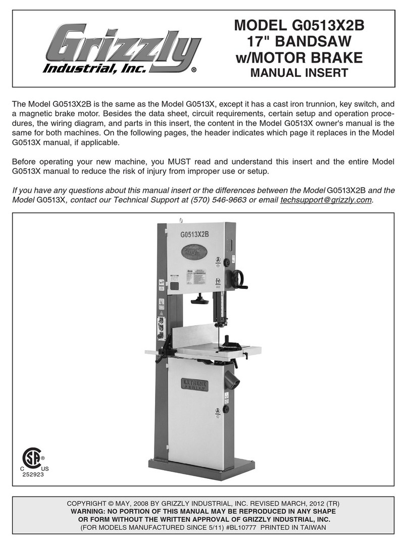 Grizzly EXTREME G0513X2B User manual