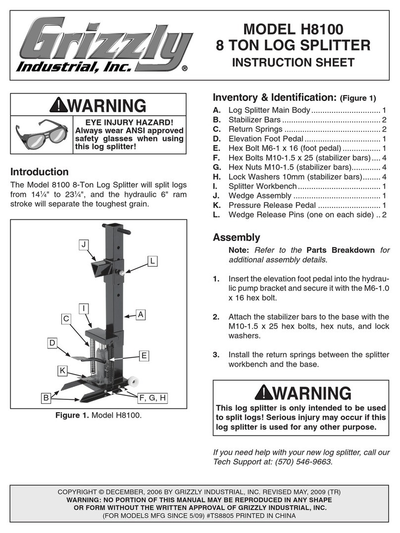 Grizzly H8100 instruction sheet
