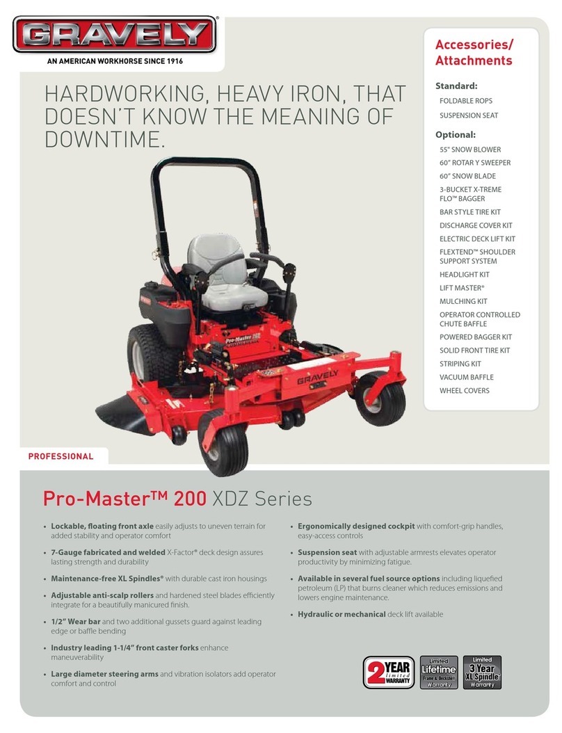 Gravely Pro-Master 992184 Specification sheet