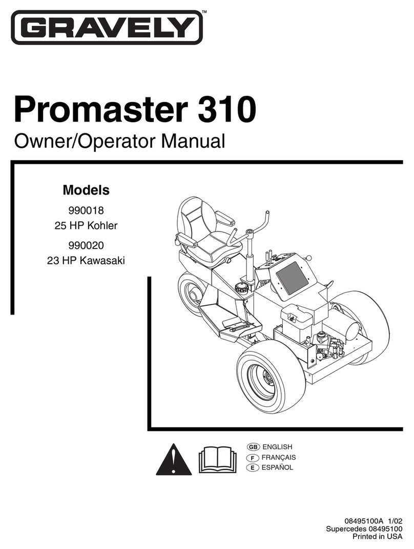 Gravely Promaster 310 Owner's/operator's manual