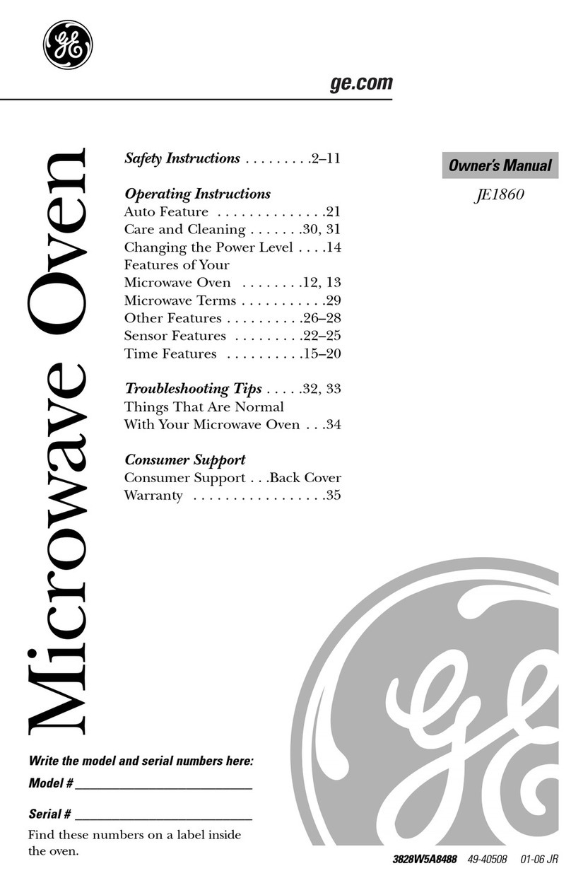 GE JE1860 User manual