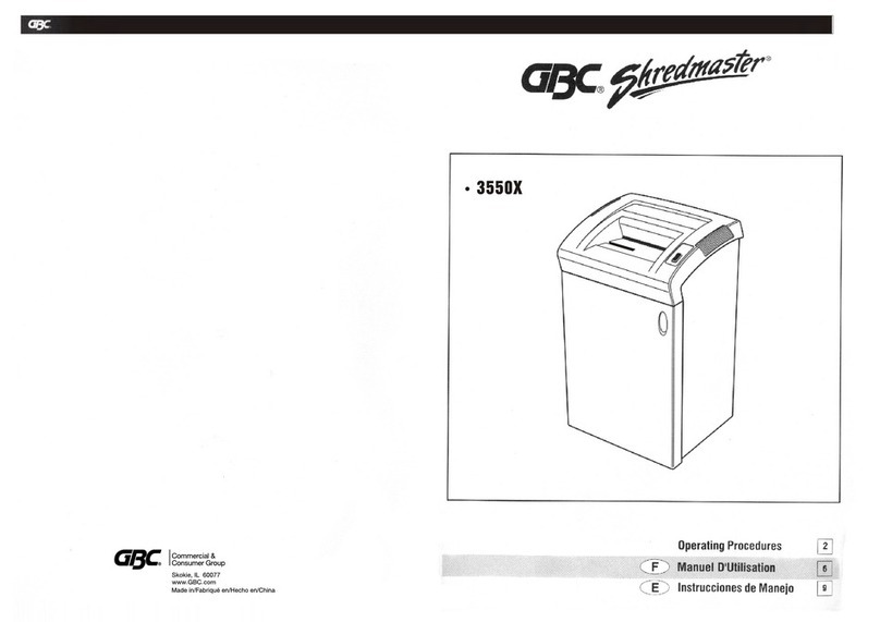 GBC ShredMaster 3550X Manual