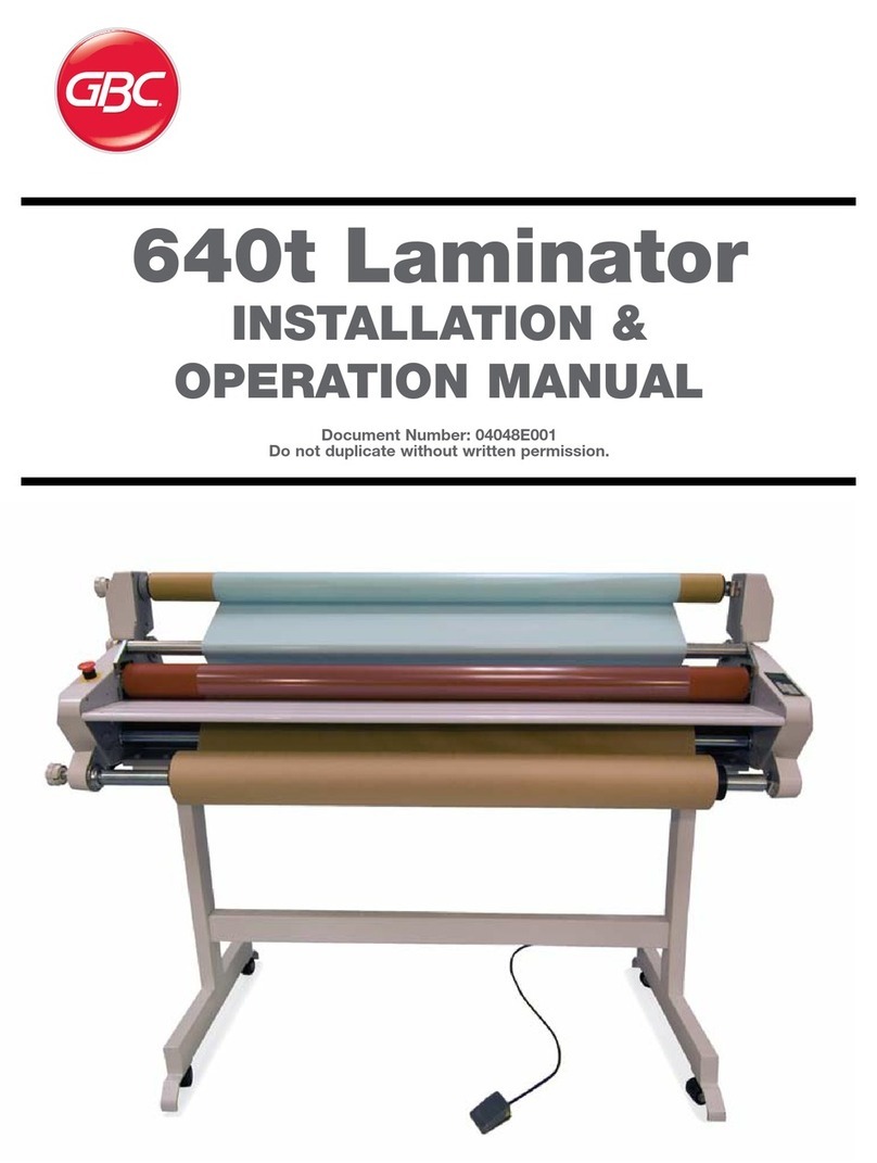 GBC 640T Installation & operation manual