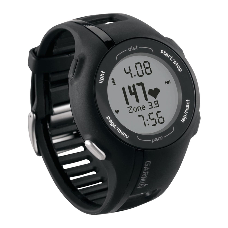 Garmin Forerunner 210 Quick start manual