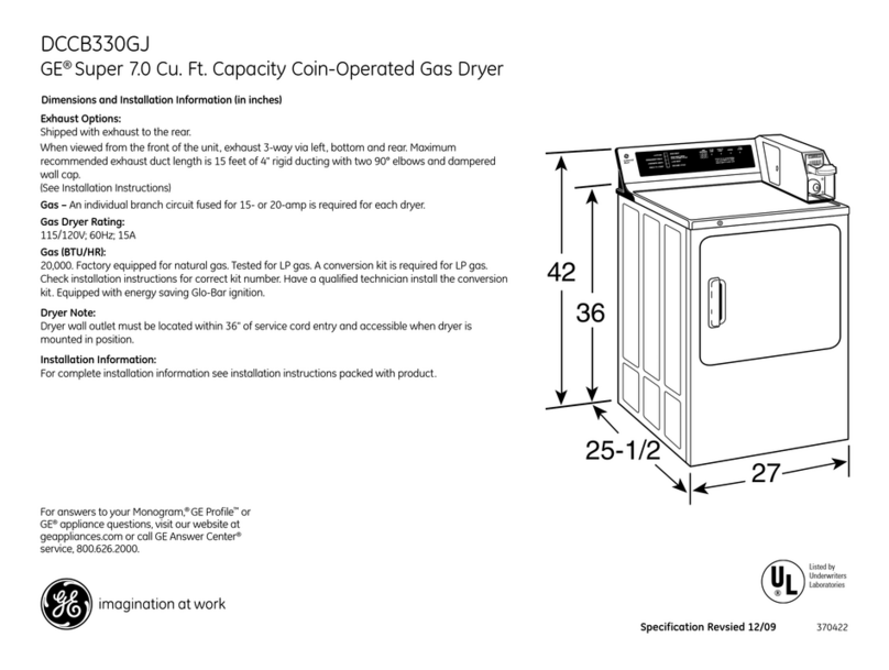 GE DCCB330GJWC Manual