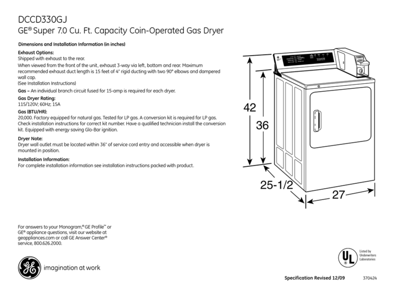 GE DCCD330GJ Manual