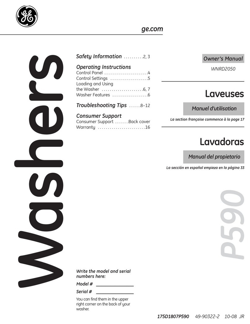 GE WNRD2050GWC User manual