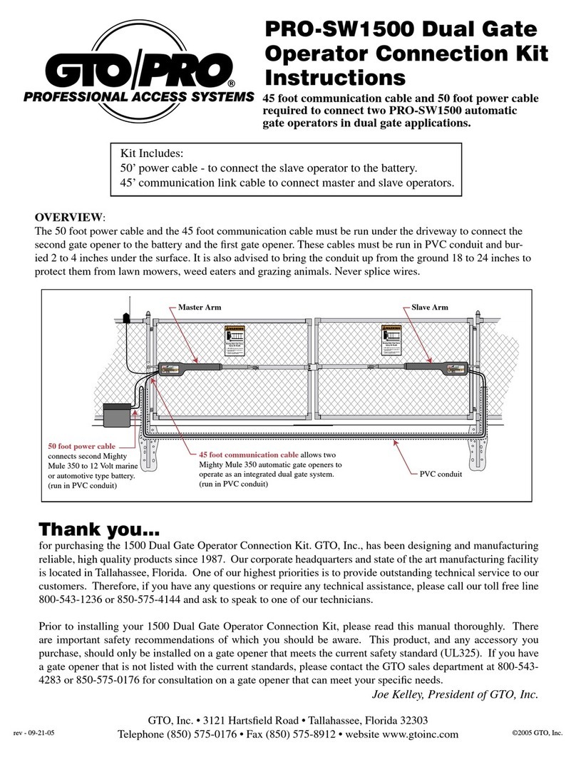 GTO SW-1500 instructions