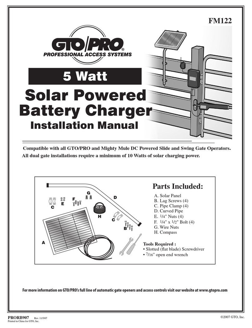 GTO FM-122 installation manual