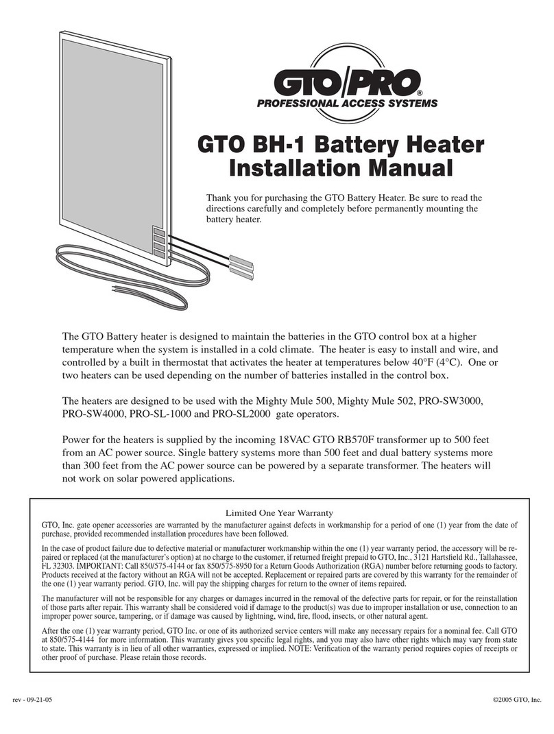 GTO BH-1 installation manual