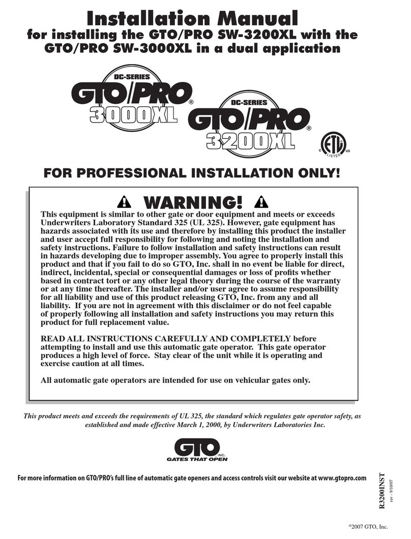 GTO SW-3000XL User manual GTO SW-3000XL User manual