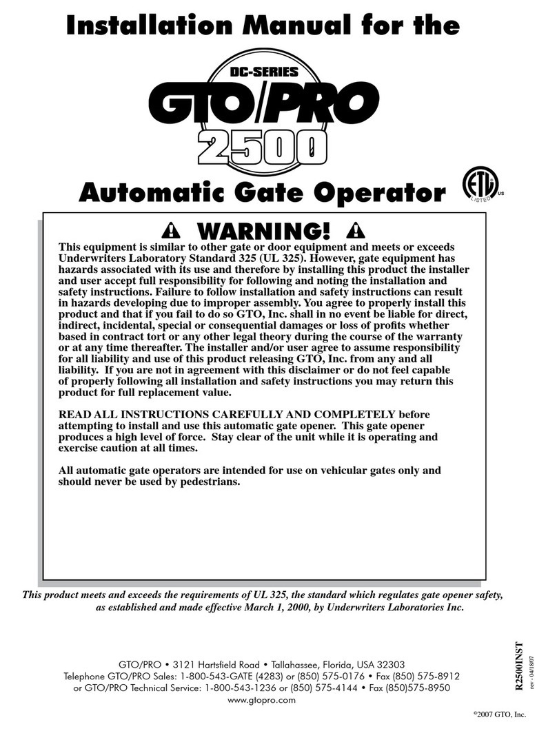 GTO SW-2500 User manual
