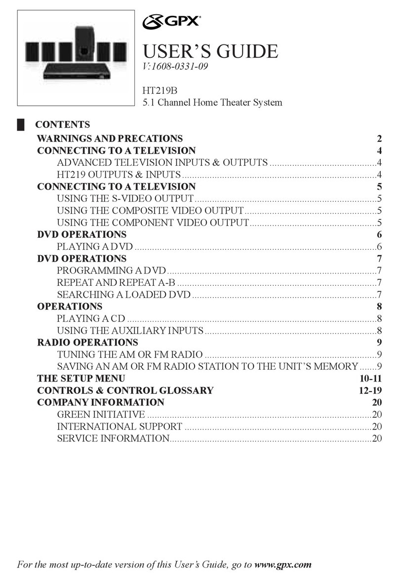 GPX HT219B User manual