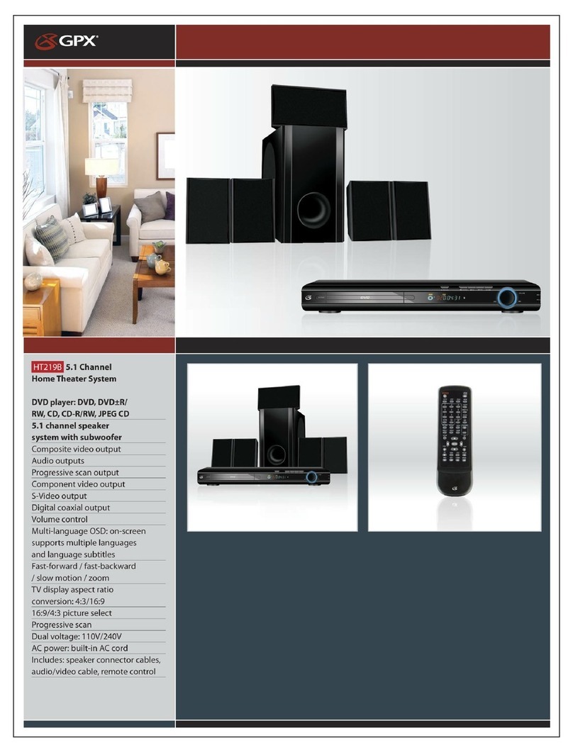 GPX HT219B Specifications