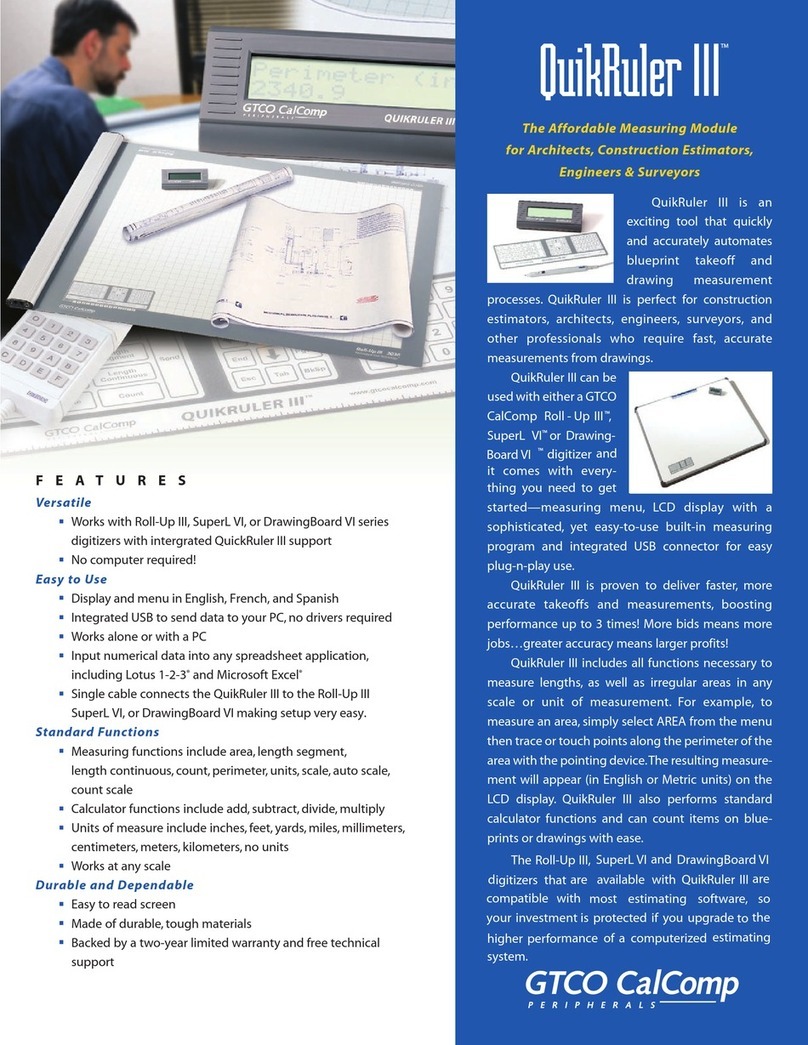 GTCO CalComp QuikRuler III User manual