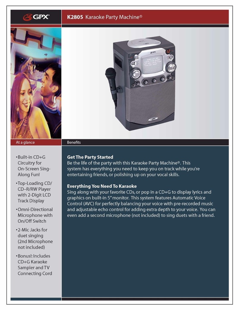 GPX K2805 Specifications