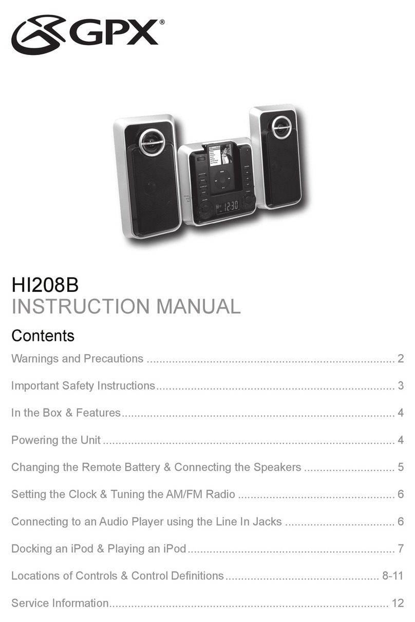 GPX HI208B User manual