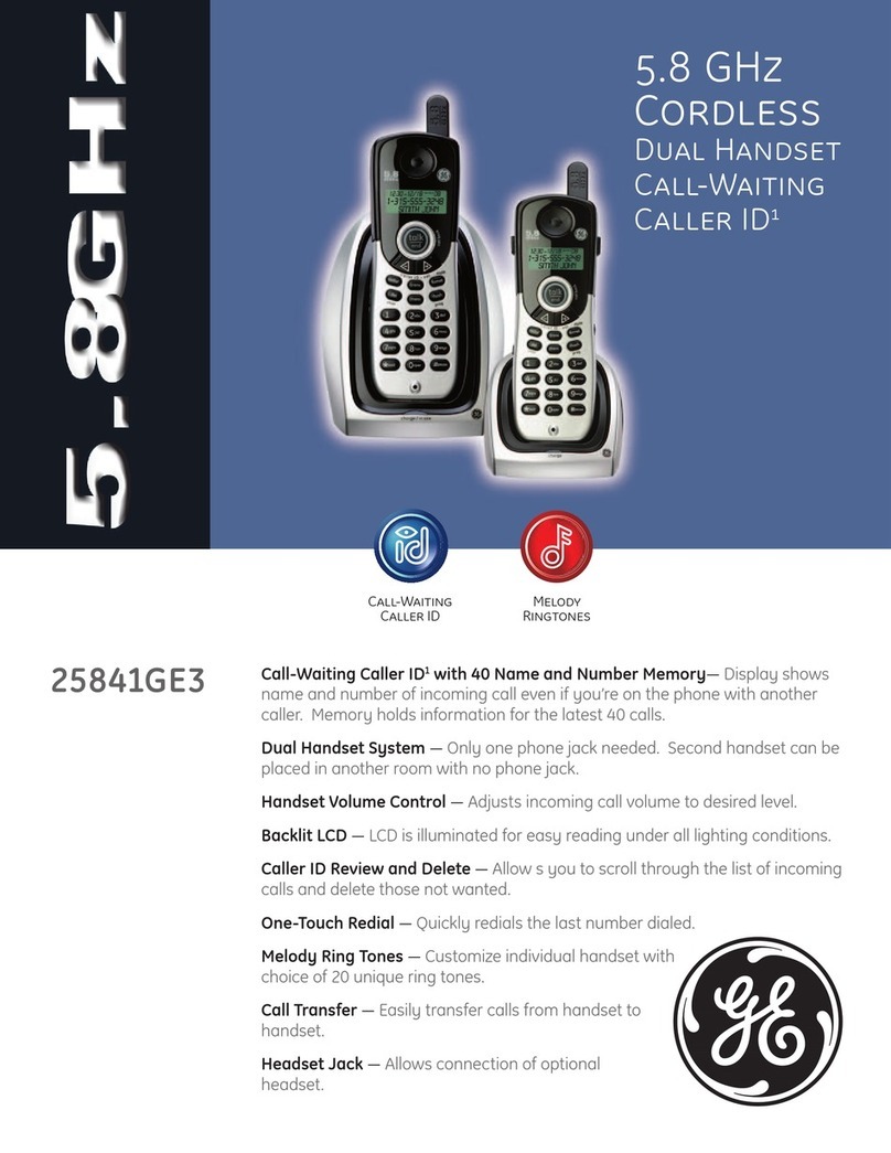 GE 25841GE3 User manual