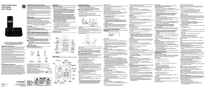 GE 21905FE1 User manual