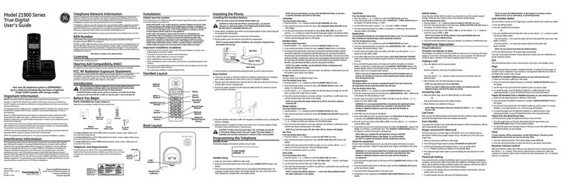 GE 21900FE1 User manual