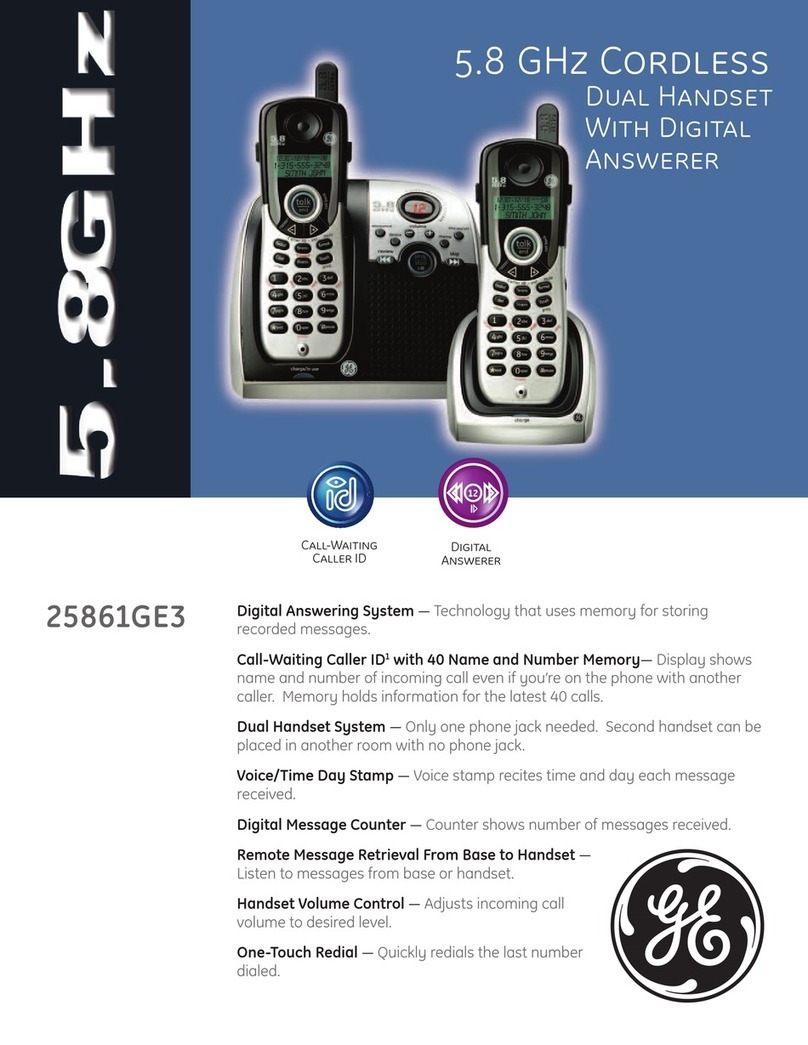 GE 25861GE3 User manual