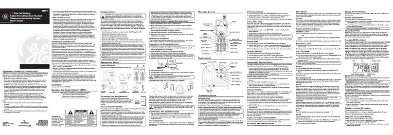 GE 25861GE3 User manual