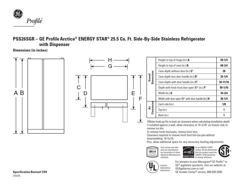 GE PSS26SGR User instructions