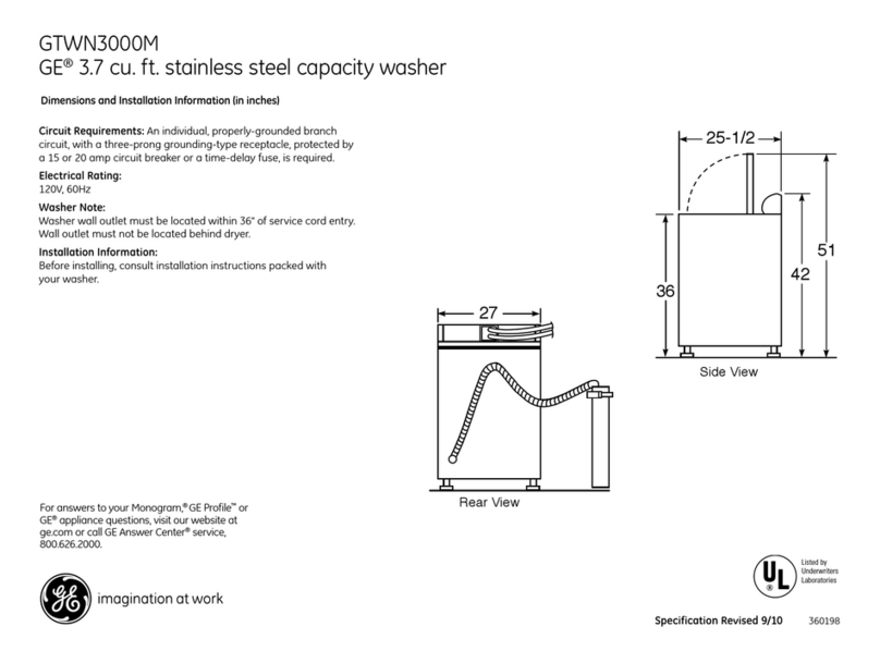 GE GTWN3000M Manual