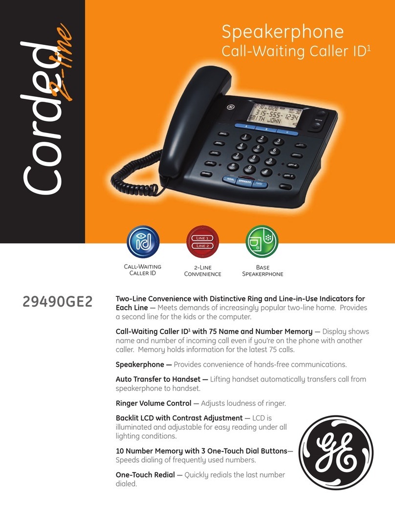 GE 29490GE2 Technical specifications
