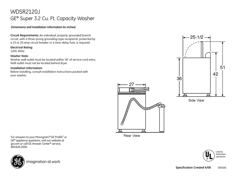 GE WDSR2120J Manual