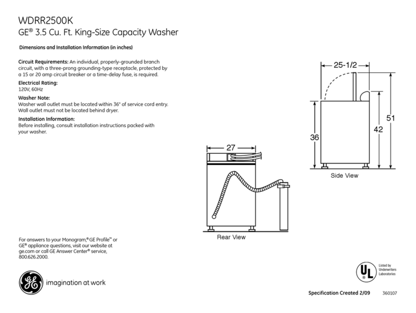 GE WDRR2500K Manual