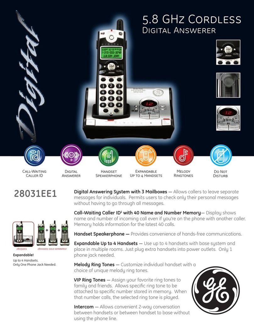 GE 28031EE1 Technical specifications