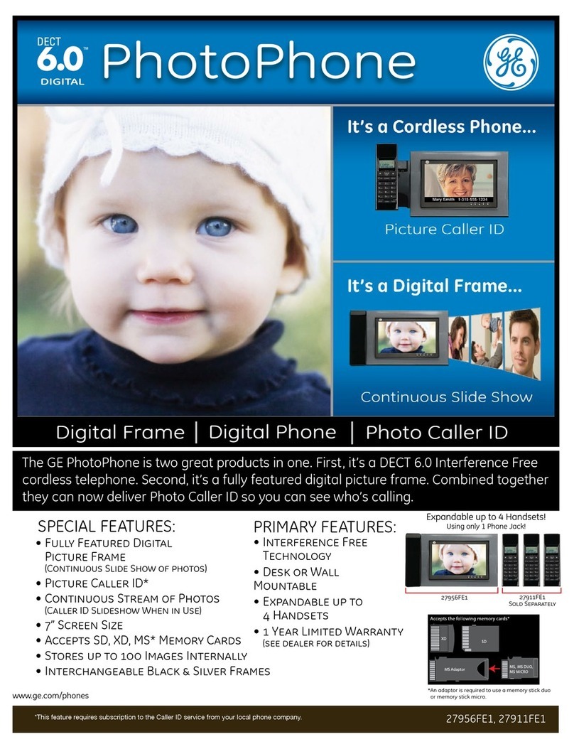 GE PhotoPhone 27956FE1 User manual